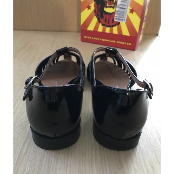 Jeffrey Campbell Flats Black Ankle Strap Size 6.5 - Picture 4 of 7